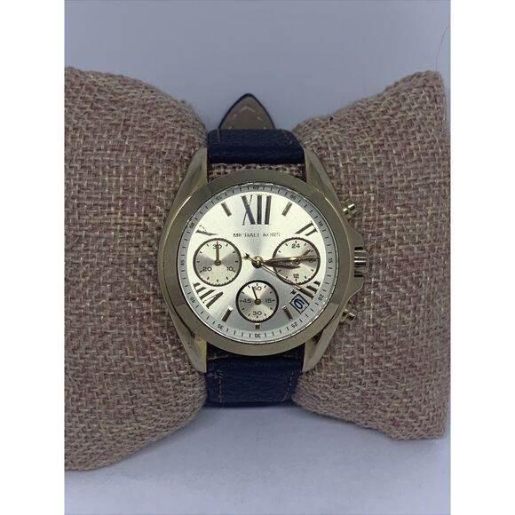Michael Kors Mini MK5973 Women's Black Leather Analog Dial Quartz Watch WFH214 - Picture 1 of 11